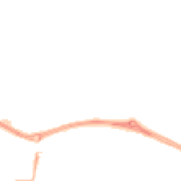 Night-time road noise heatmap for PL9 7GP