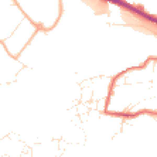 Daytime road noise heatmap for PL9 7NA