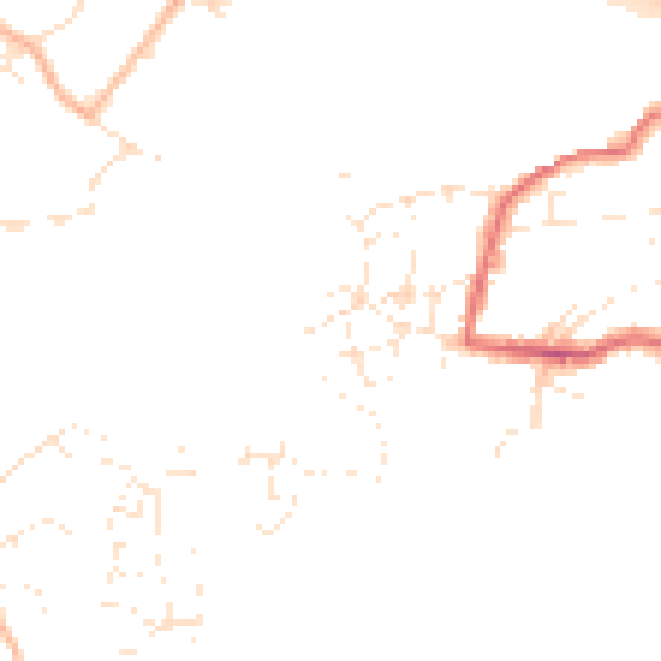 Daytime road noise heatmap for PL9 7NJ