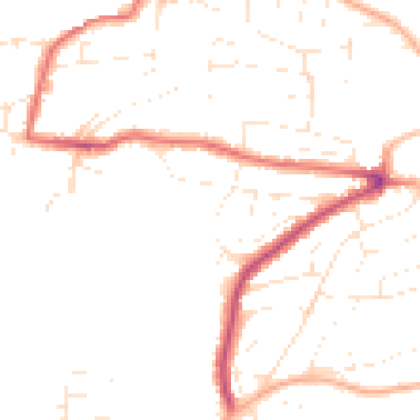 Daytime road noise heatmap for PL9 7NY