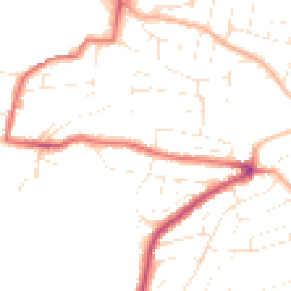 Daytime road noise heatmap for PL9 7PB