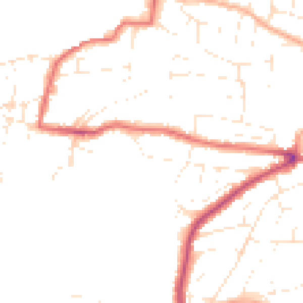 Daytime road noise heatmap for PL9 7PG
