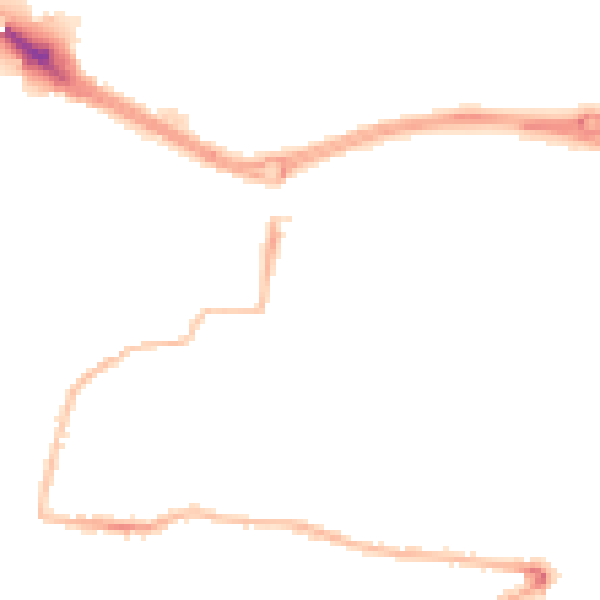 Night-time road noise heatmap for PL9 7RF