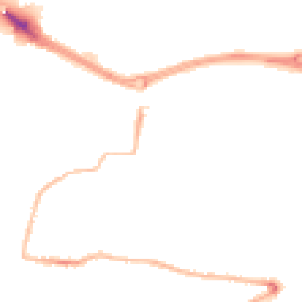 Night-time road noise heatmap for PL9 7RG