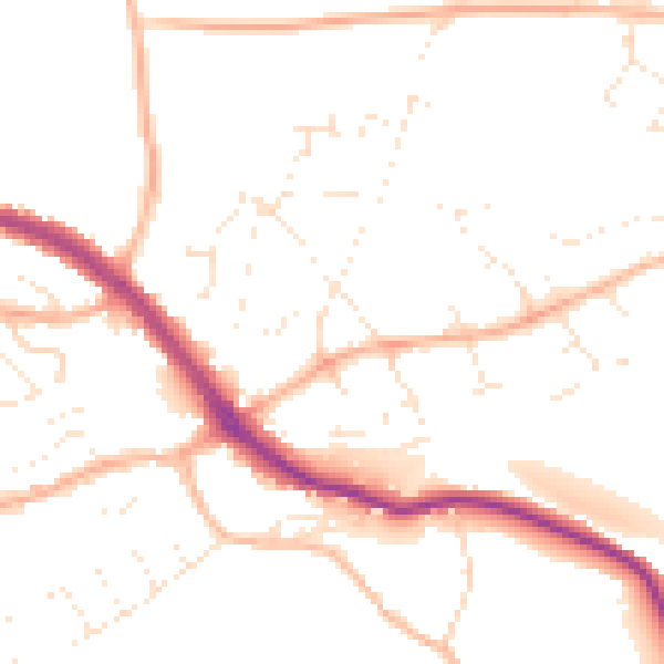 Daytime road noise heatmap for PL9 8DL