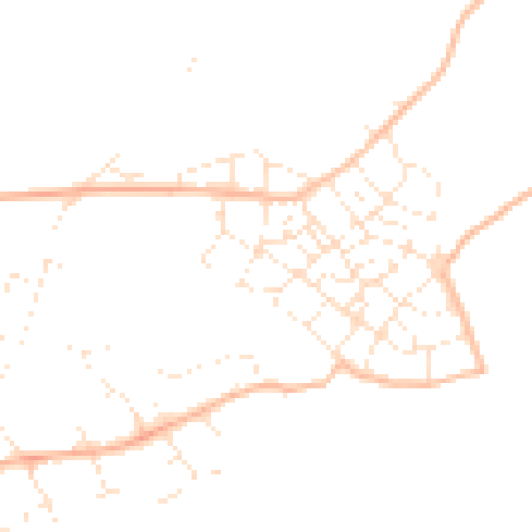 Daytime road noise heatmap for PL9 8FB