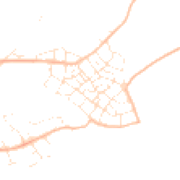 Daytime road noise heatmap for PL9 8FZ