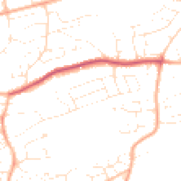 Daytime road noise heatmap for PL9 8LR