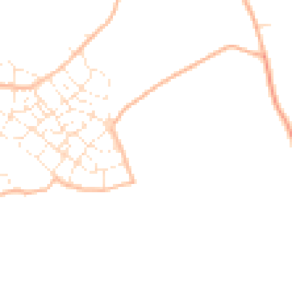 Daytime road noise heatmap for PL9 8XG