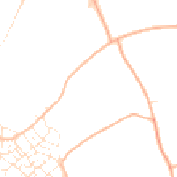 Daytime road noise heatmap for PL9 8YU
