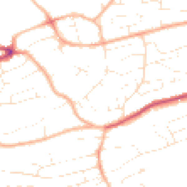 Daytime road noise heatmap for PL9 9AX