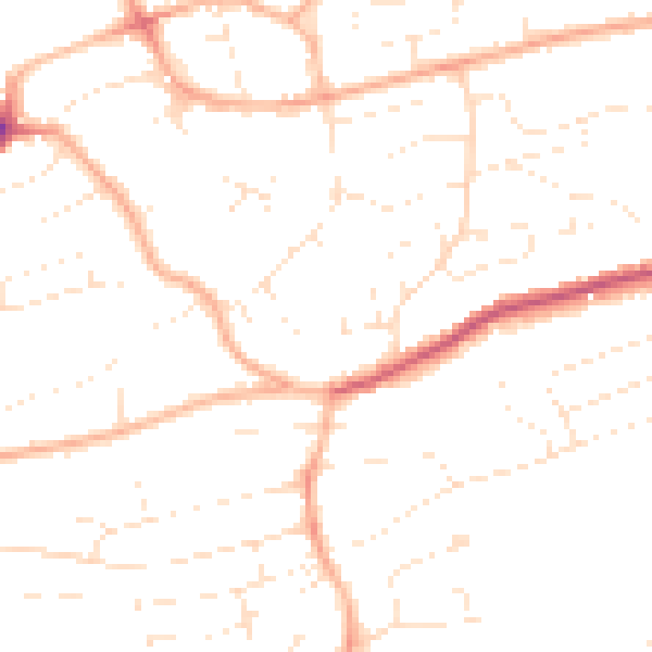 Daytime road noise heatmap for PL9 9BN