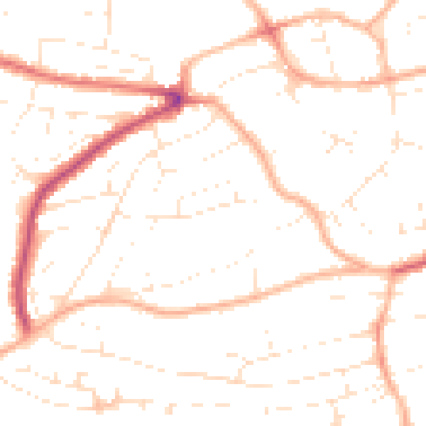 Daytime road noise heatmap for PL9 9EP