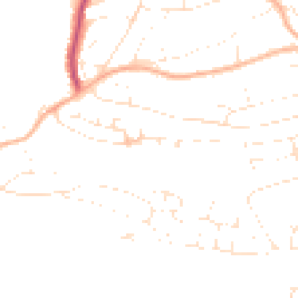 Daytime road noise heatmap for PL9 9GD