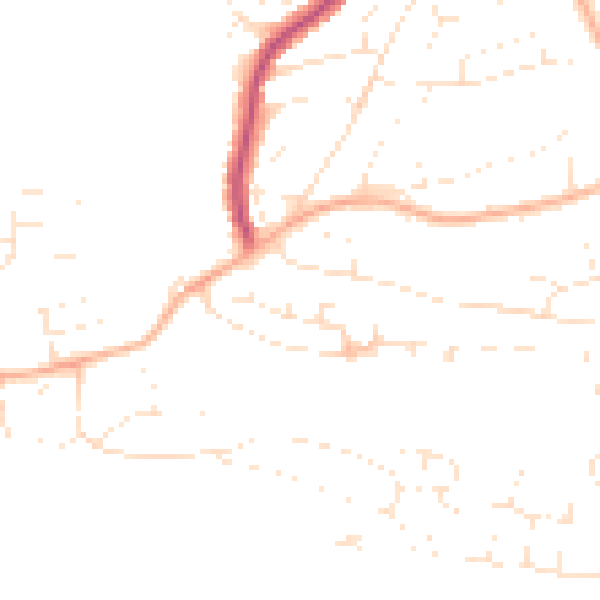 Daytime road noise heatmap for PL9 9GF