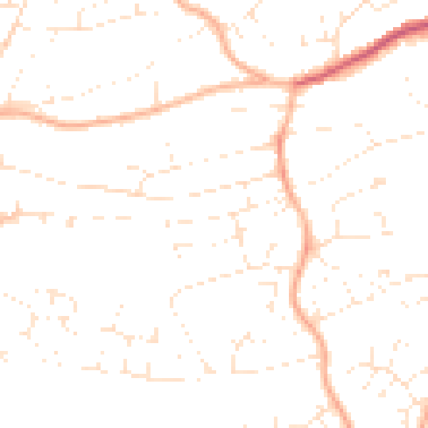 Daytime road noise heatmap for PL9 9HX