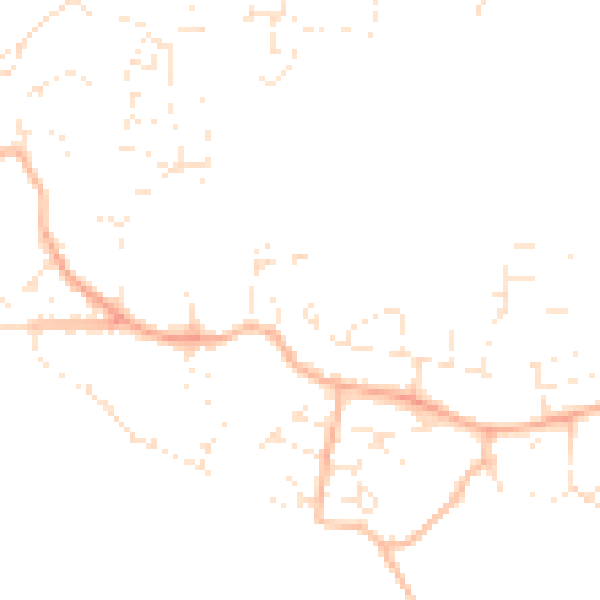 Daytime road noise heatmap for PL9 9PJ