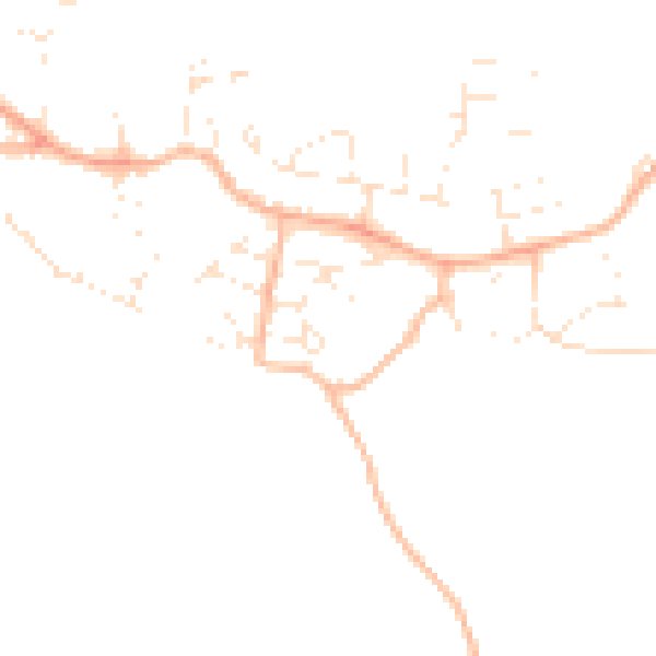 Daytime road noise heatmap for PL9 9PT