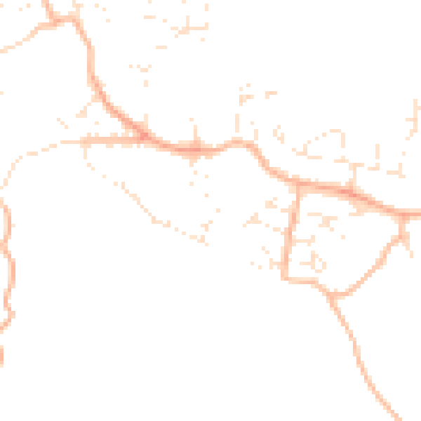 Daytime road noise heatmap for PL9 9RT