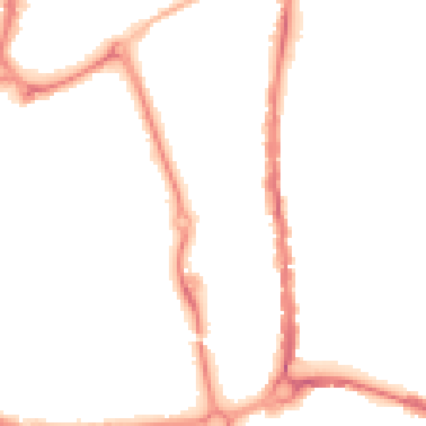 Night-time road noise heatmap for PO1 1AN