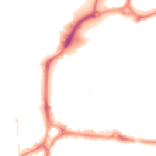 Night-time road noise heatmap for PO1 1DN