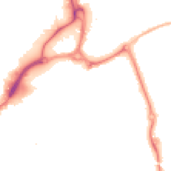 Night-time road noise heatmap for PO1 1ED