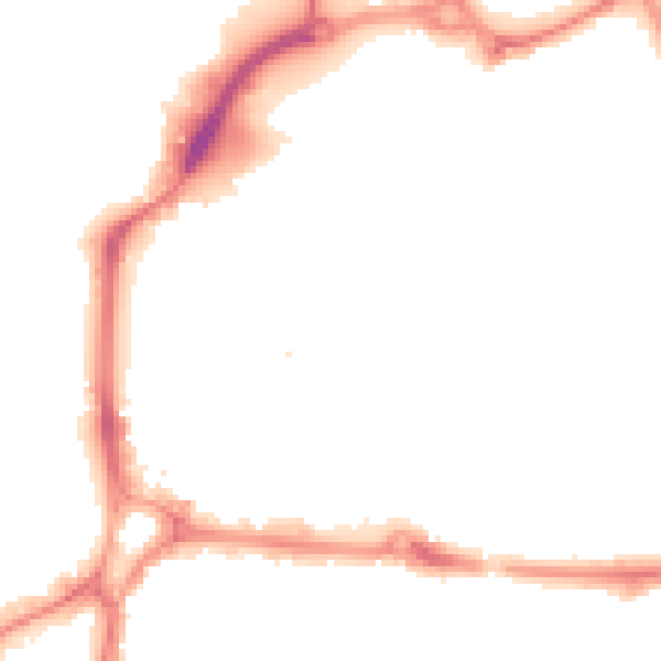 Night-time road noise heatmap for PO1 1EH
