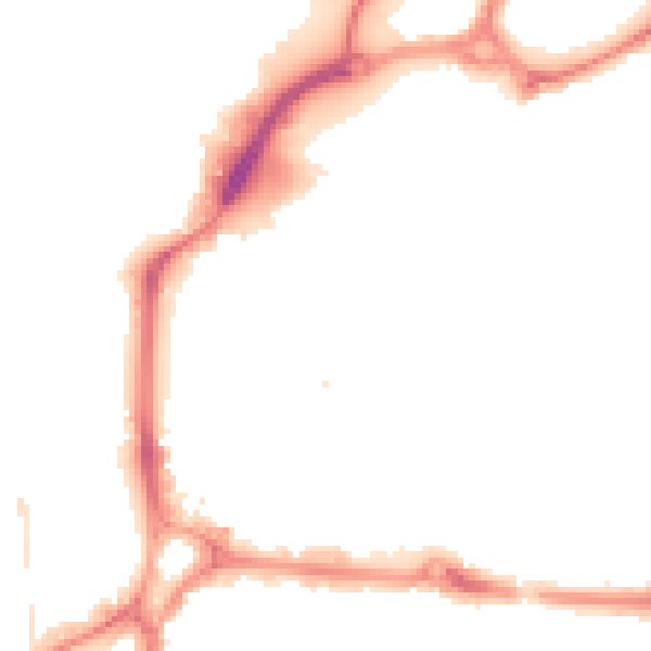Night-time road noise heatmap for PO1 1FD