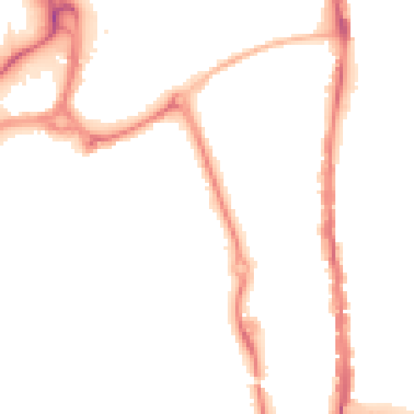Night-time road noise heatmap for PO1 1FG