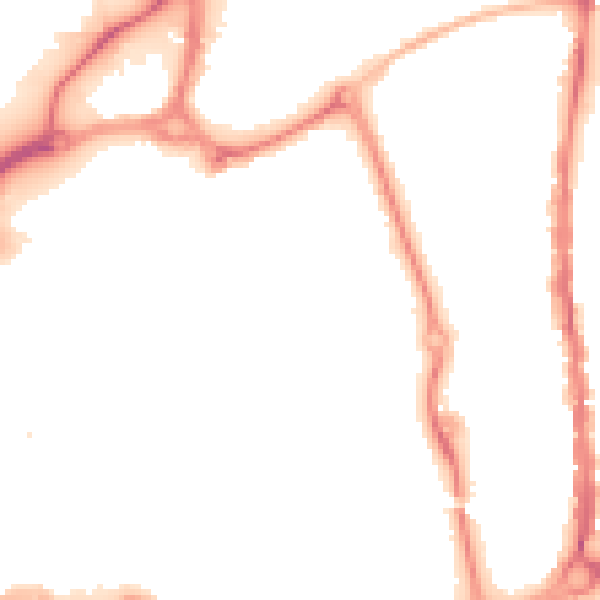 Night-time road noise heatmap for PO1 1HX
