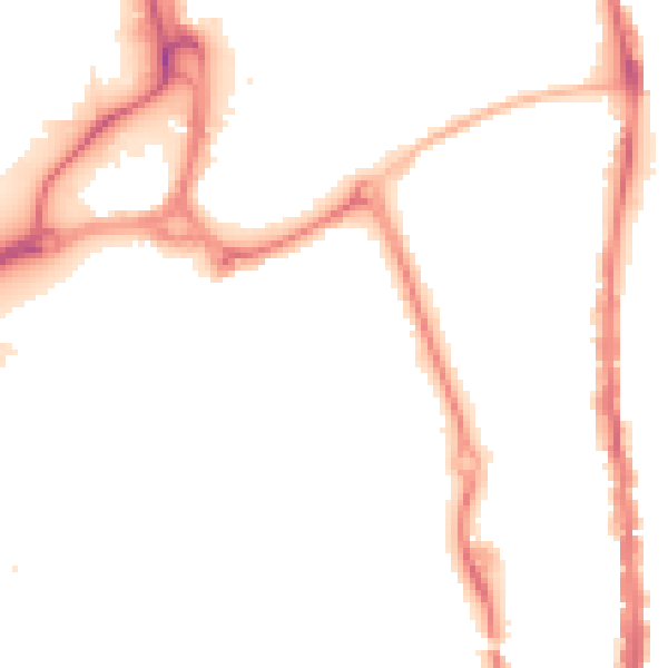 Night-time road noise heatmap for PO1 1JD