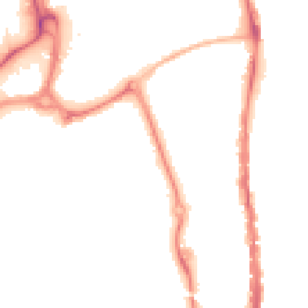 Night-time road noise heatmap for PO1 1JF