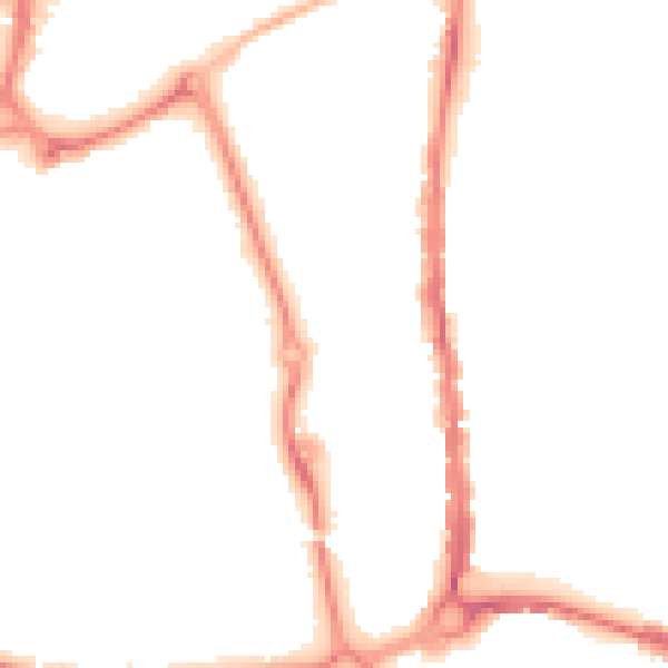 Night-time road noise heatmap for PO1 1JZ