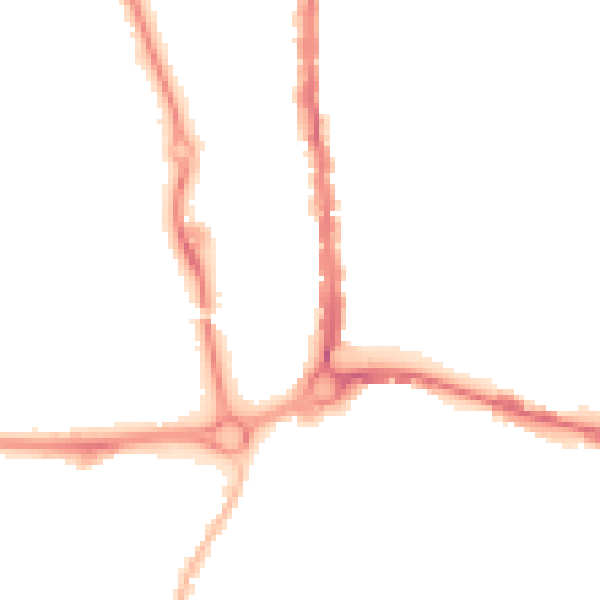 Night-time road noise heatmap for PO1 1PT