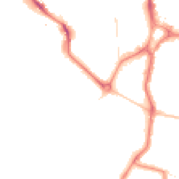 Night-time road noise heatmap for PO1 2EY