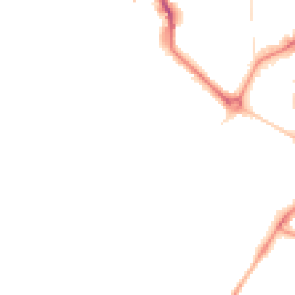 Night-time road noise heatmap for PO1 2HT