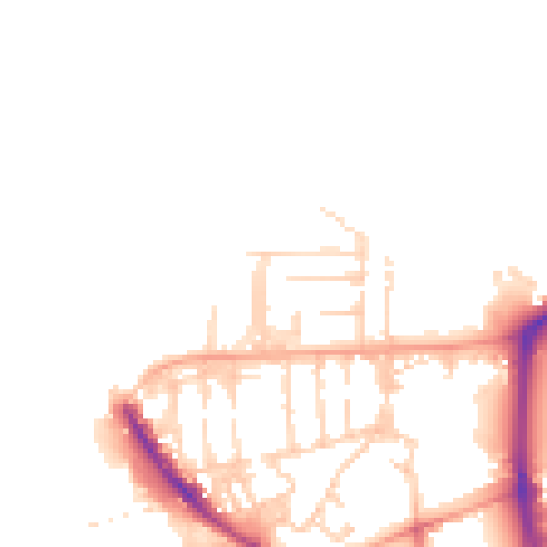Daytime road noise heatmap for PO1 3FZ