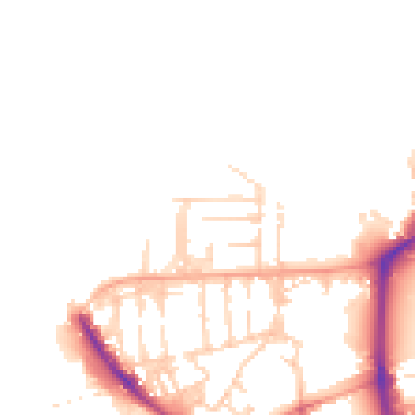Daytime road noise heatmap for PO1 3JL