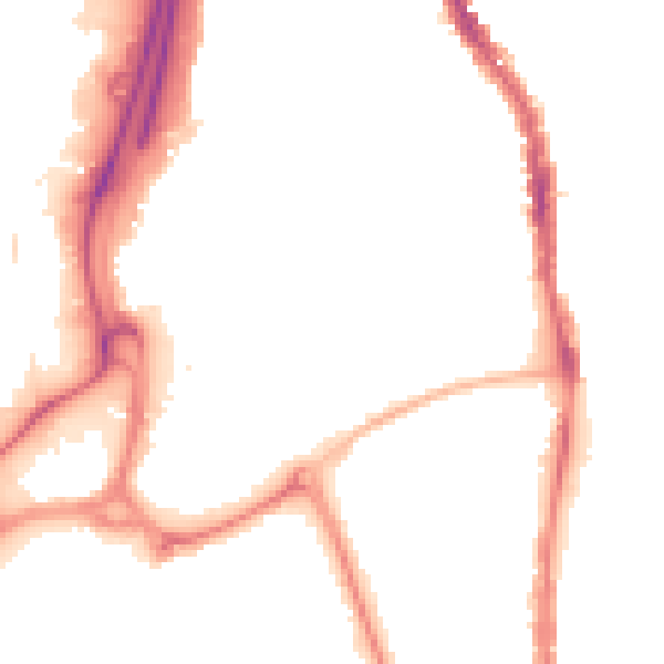 Night-time road noise heatmap for PO1 4PS