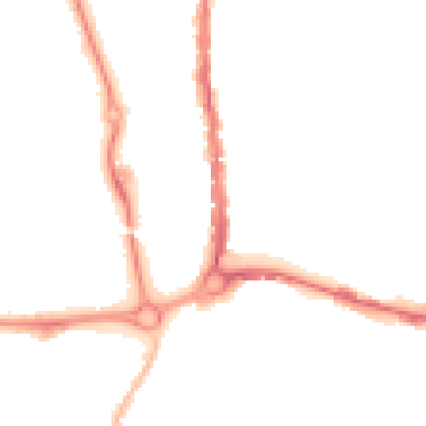 Night-time road noise heatmap for PO1 5AB