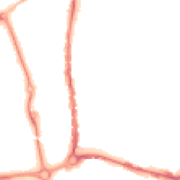 Night-time road noise heatmap for PO1 5DN