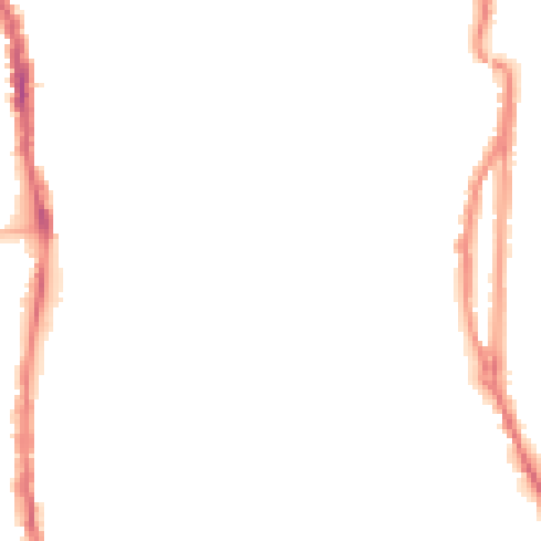 Night-time road noise heatmap for PO1 5NA