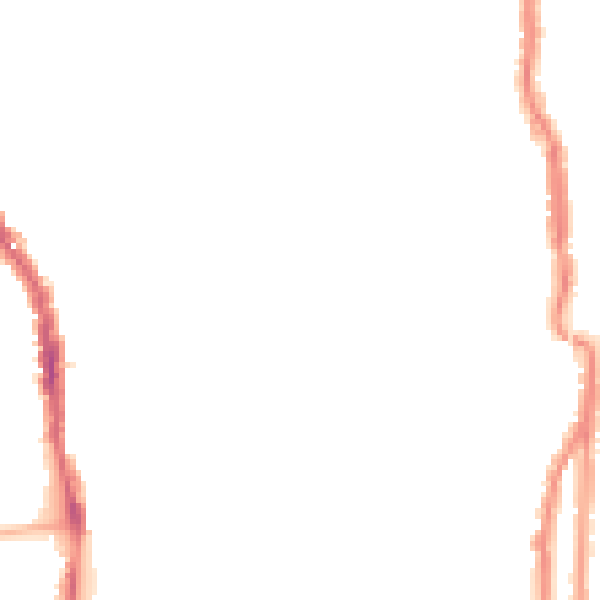 Night-time road noise heatmap for PO1 5RU