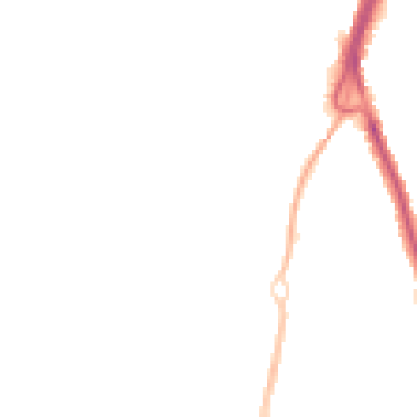 Night-time road noise heatmap for PO14 1AH