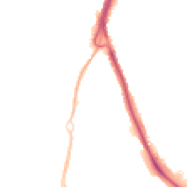 Night-time road noise heatmap for PO14 1AJ