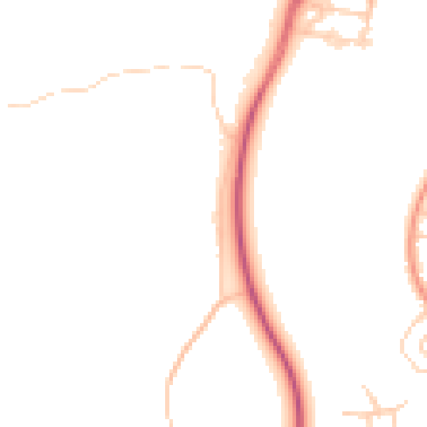 Daytime road noise heatmap for PO14 1AU