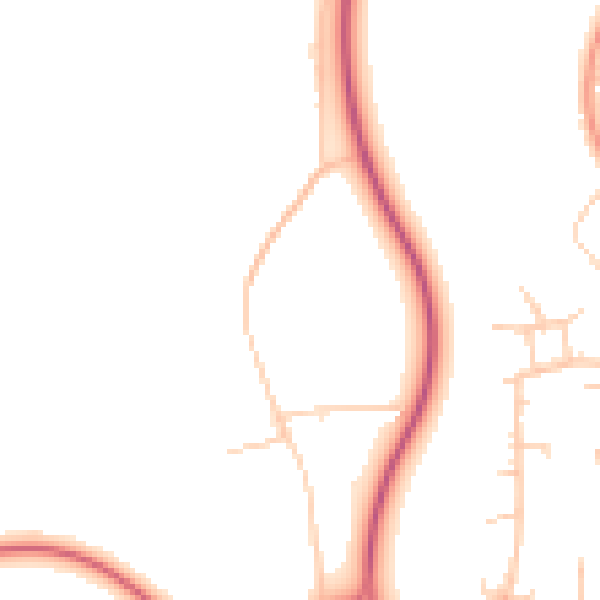 Daytime road noise heatmap for PO14 1AX