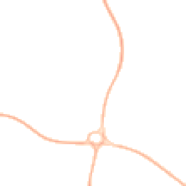 Night-time road noise heatmap for PO14 1BE