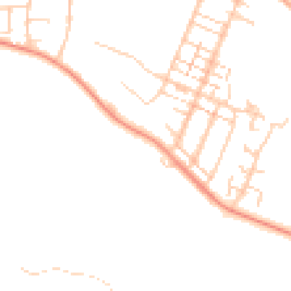 Daytime road noise heatmap for PO14 1BS