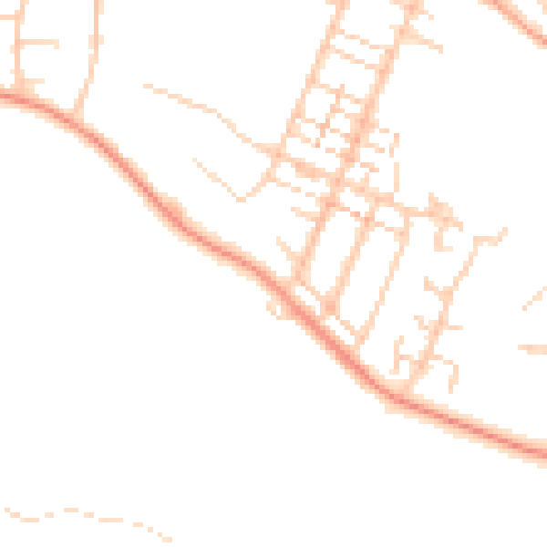 Daytime road noise heatmap for PO14 1BT
